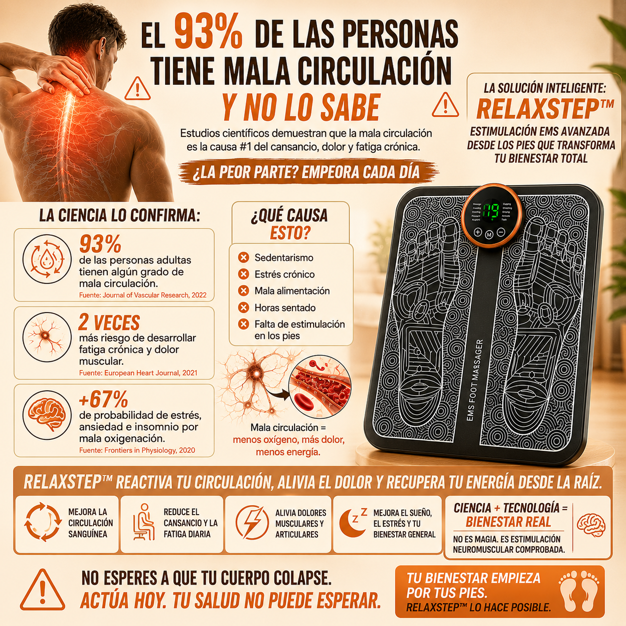 RelaxStep™ – Estimulación inteligente que elimina el cansancio y mejora tu bienestar diario