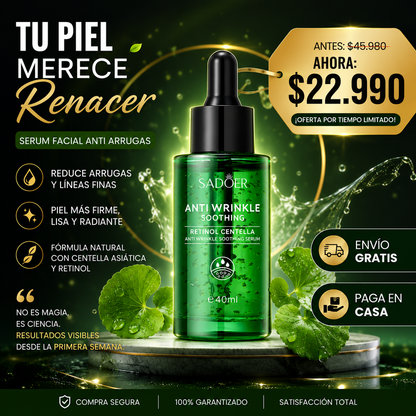 RevivCell™ – Sérum Anti-Edad con Retinol & Centella Asiática, Borra Arrugas, Hidrata y Reafirma la Piel