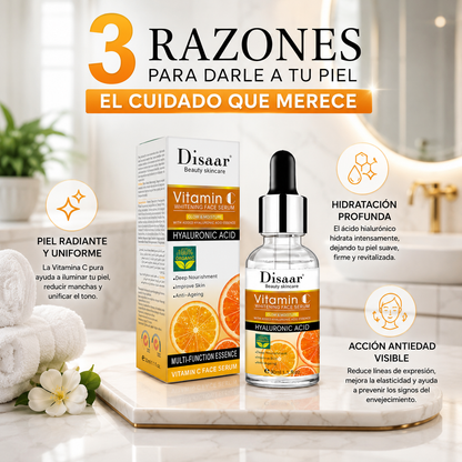 LuminaC™ – Sérum Blanqueador Antiedad con Vitamina C Pura & Hialurónico | Piel Radiante Garantizada