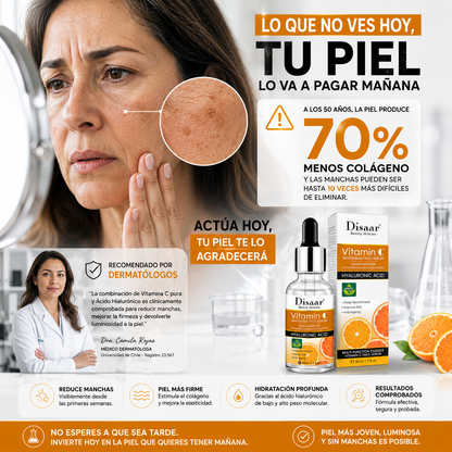 LuminaC™ – Sérum Blanqueador Antiedad con Vitamina C Pura & Hialurónico | Piel Radiante Garantizada