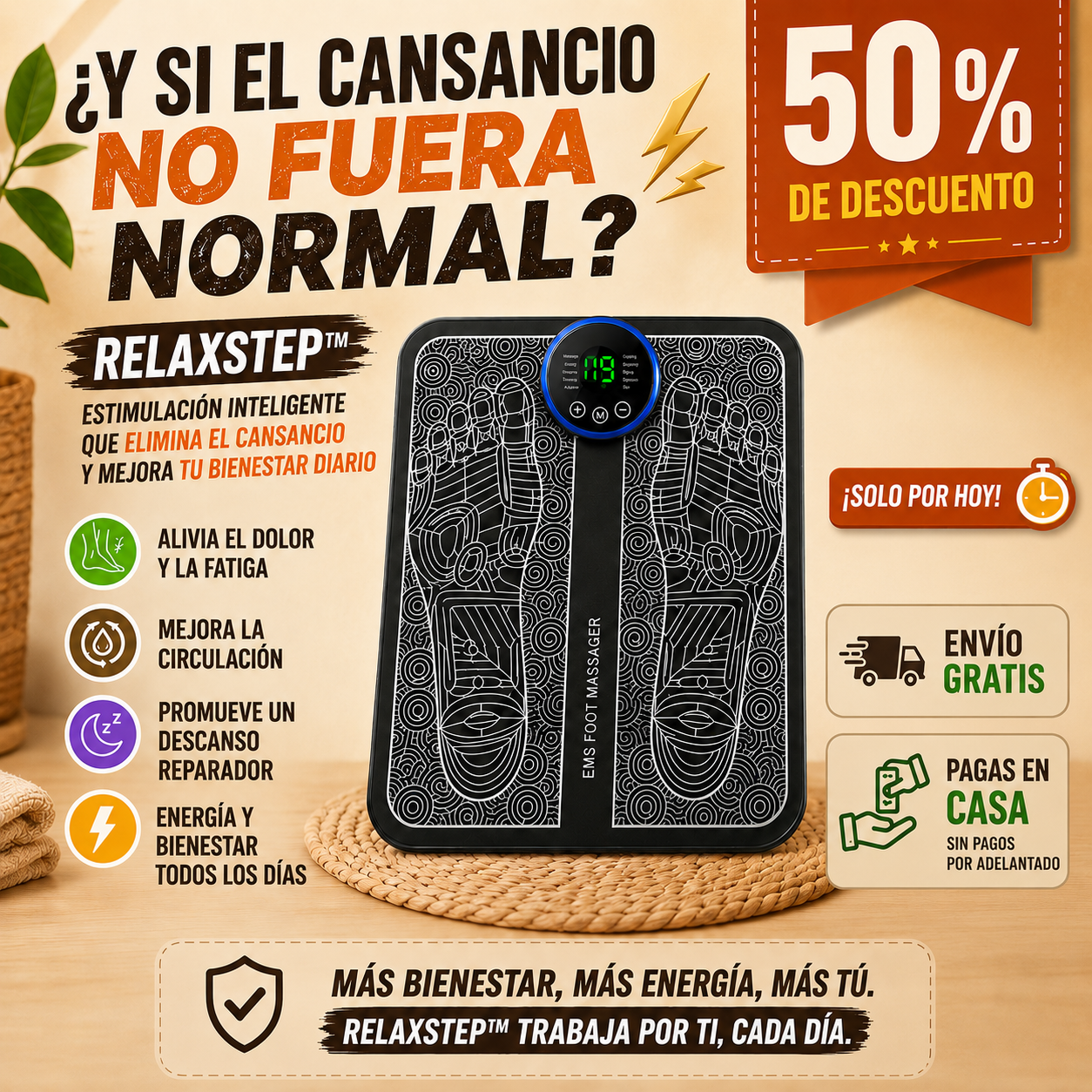 RelaxStep™ – Estimulación inteligente que elimina el cansancio y mejora tu bienestar diario
